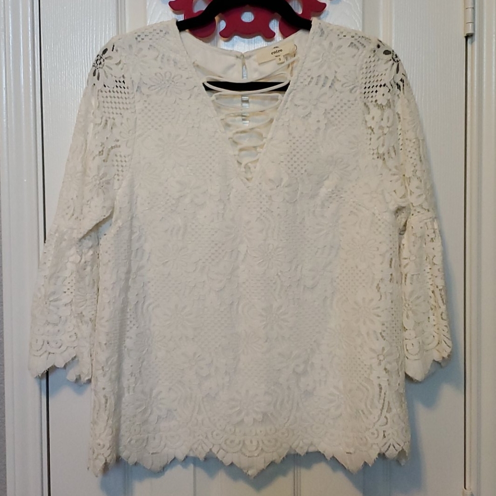NWT white lace blouse